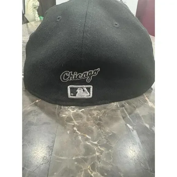 Chicago White Sox New Era custom Patches Fitted Cap Hat 59Fifty Size 7 1/2 - Picture 3 of 5
